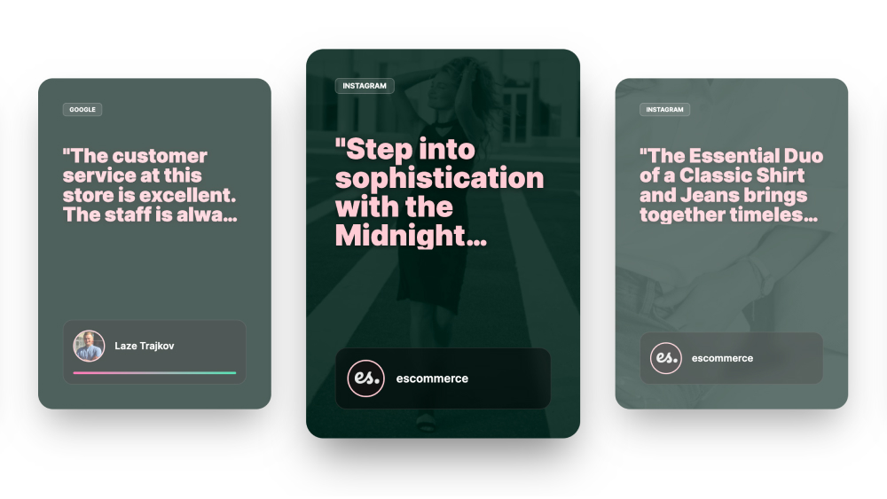 Instagram feed colorful widget