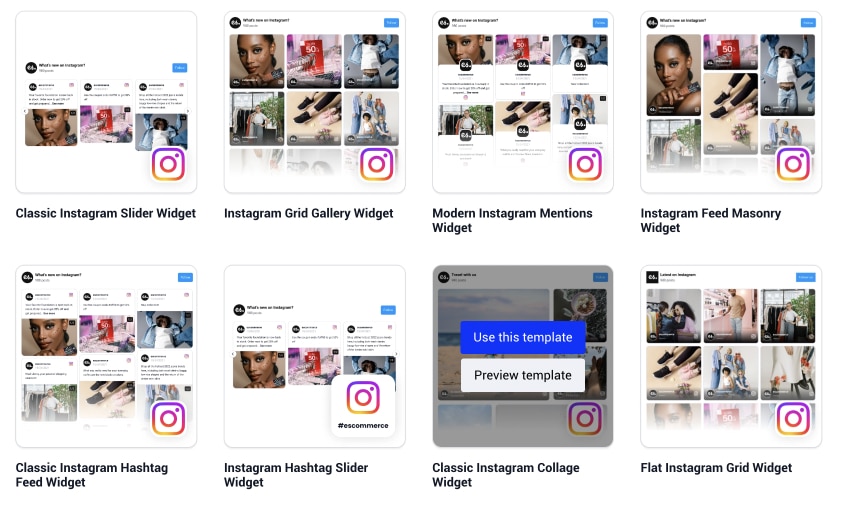 Instagram feed templates