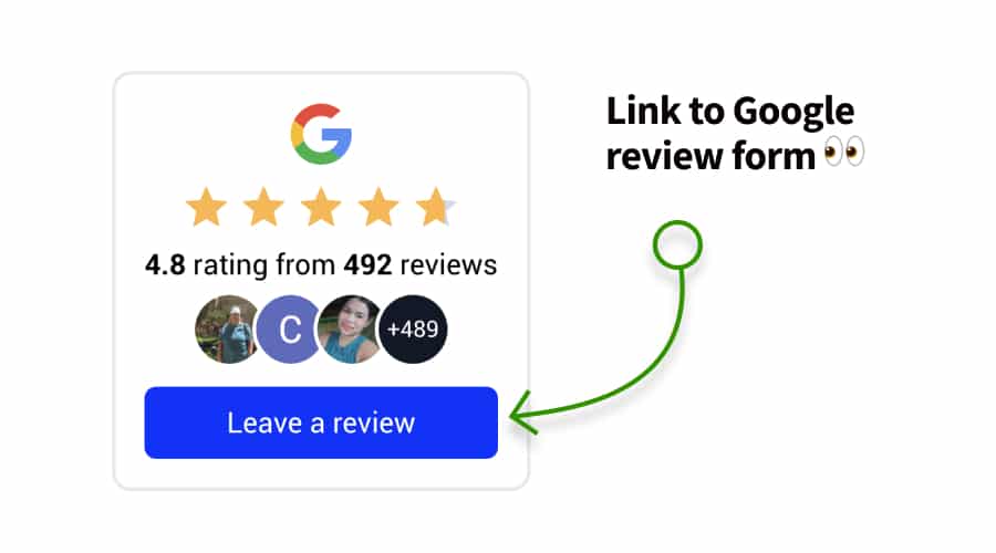 example google review badge from embedsocial