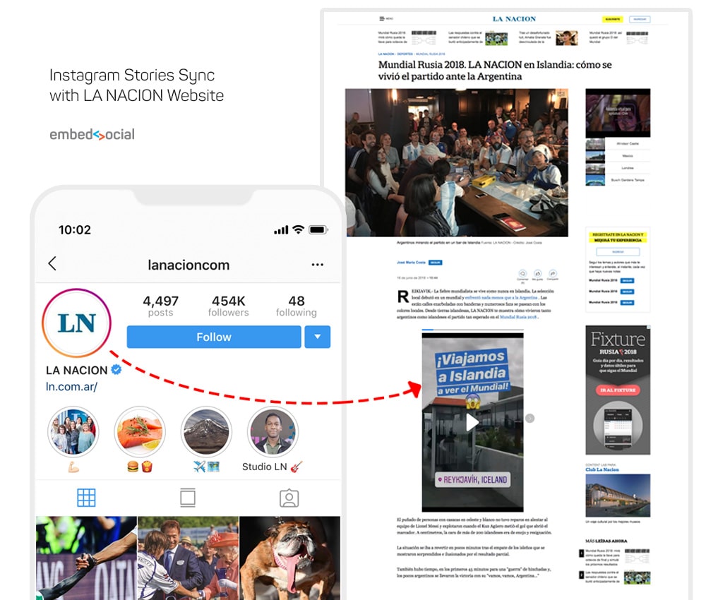 La Nacion Instagram stories