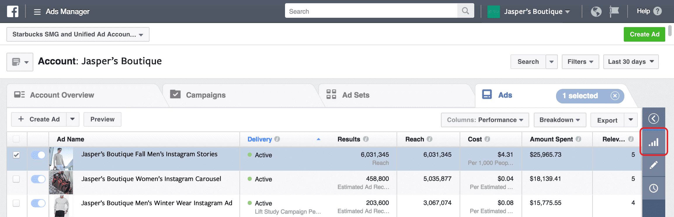 instagram story ads insights