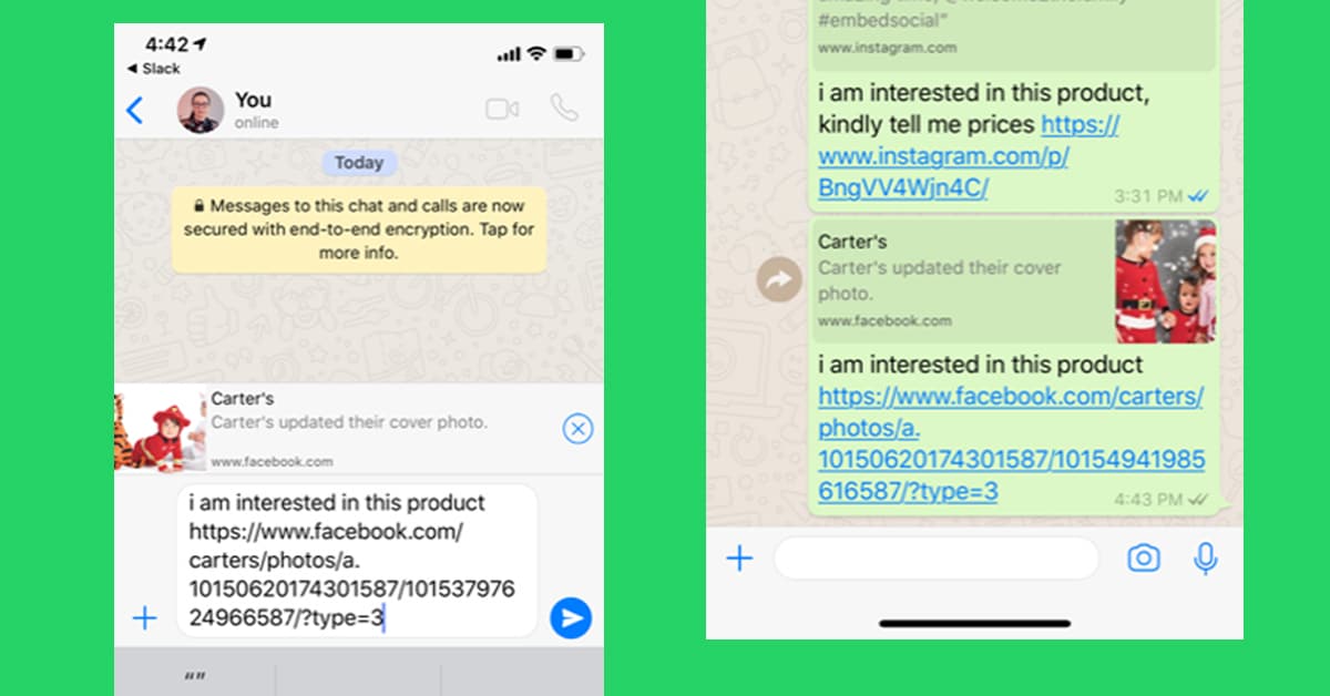 whatsapp order message