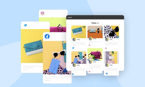 embed Instagram facebook twitter feeds