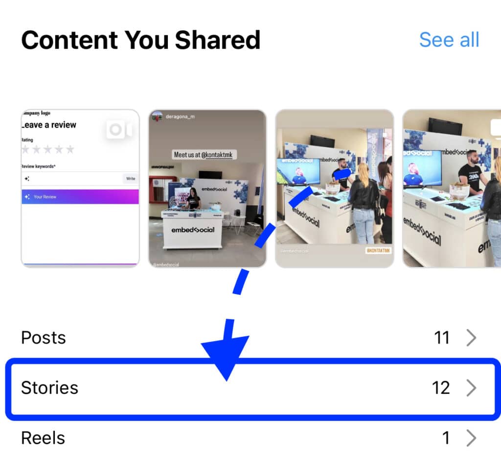 View instagram stories analytics impressions and reach