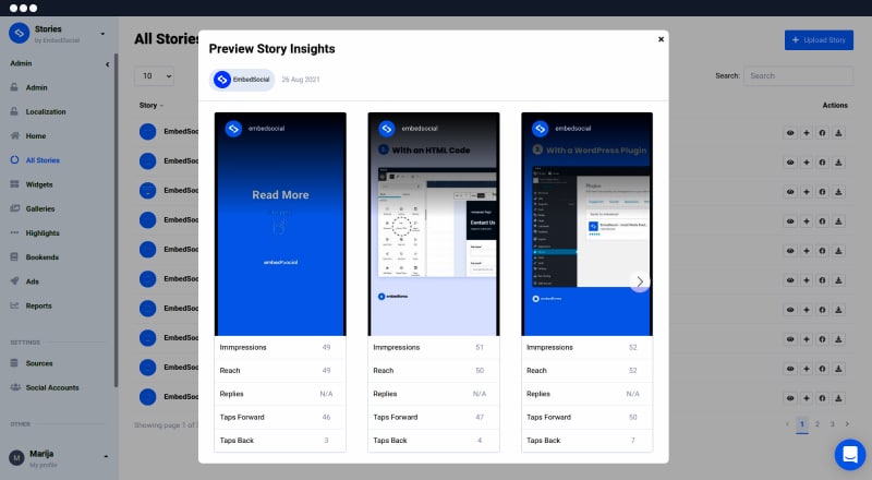 stories insights comparison