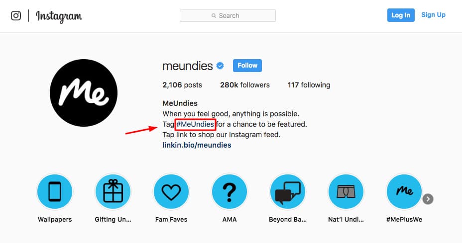 meundies instagram bio