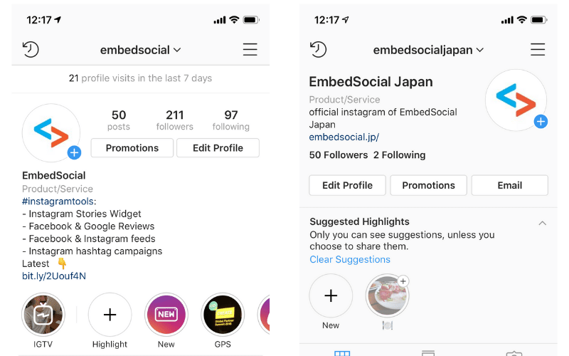 new instagram profiles