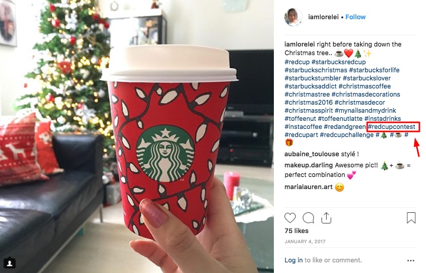 Starbucks hashtag campaign