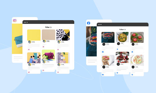 embed facebook and instagram feed