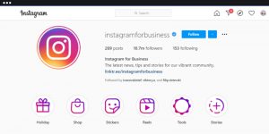 instagram for business cover icons