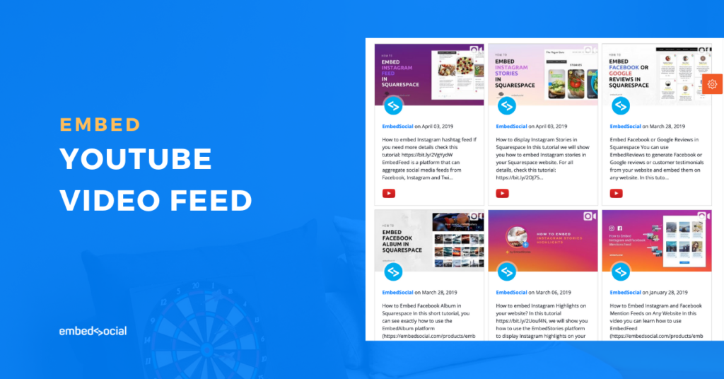 Embed youtube feed plugin