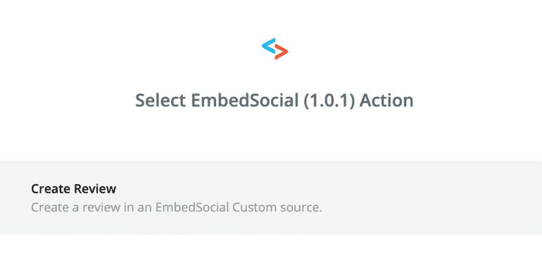 EmbedSocial zapier action