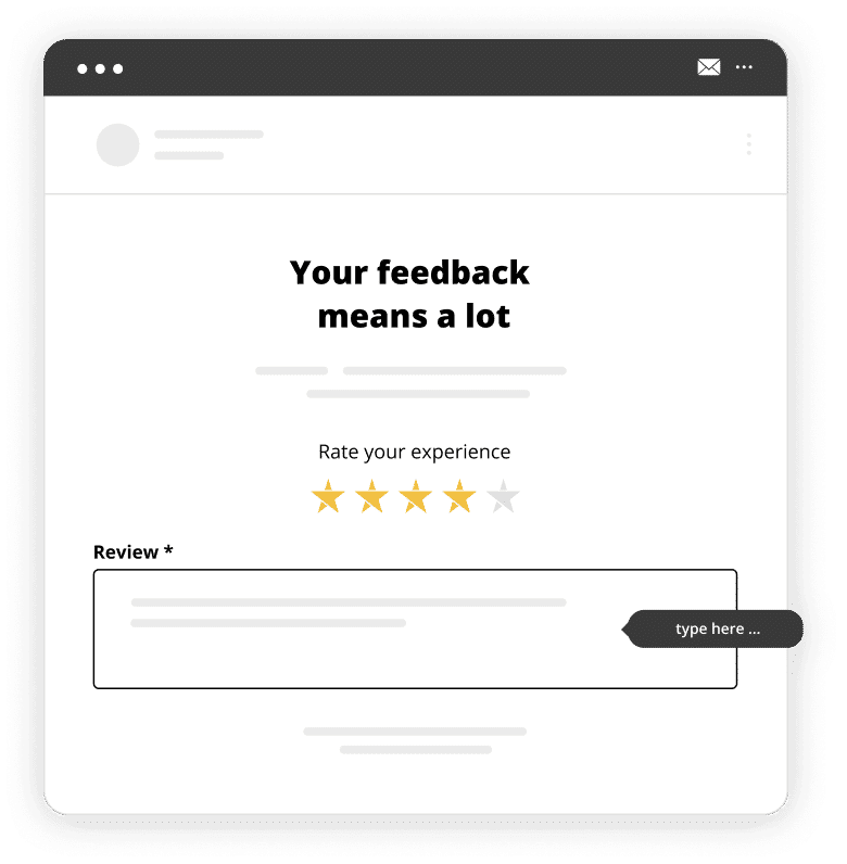 custom reviews form