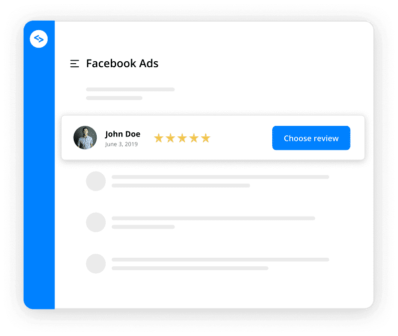 choose testimonial facebook ad