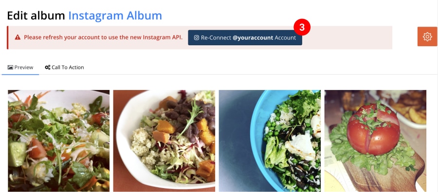 instagram api re connect