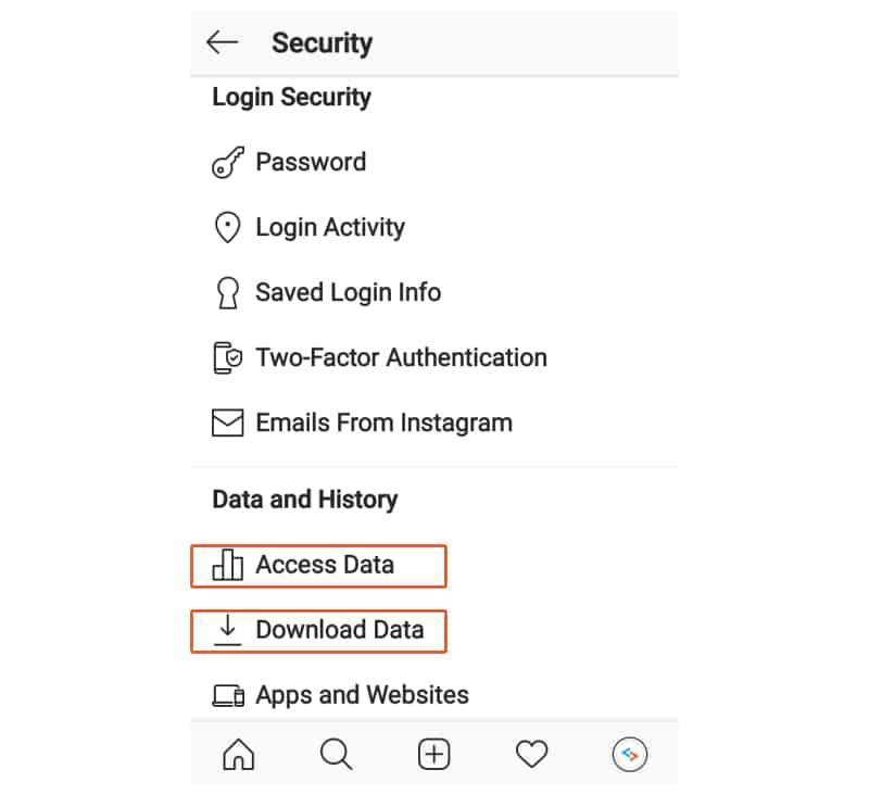 Download Instagram data