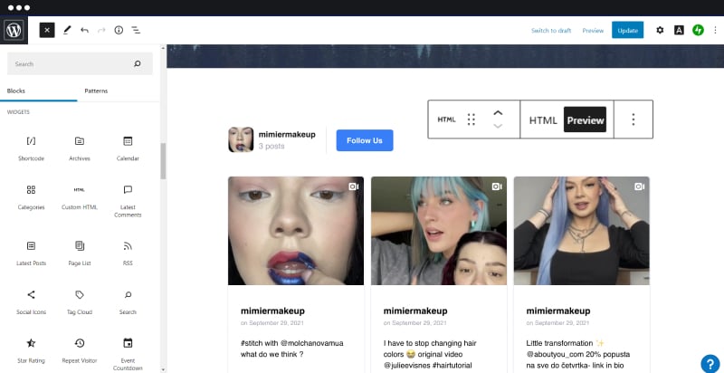 How to embed Tiktok profile on your WordPress website for FREE?