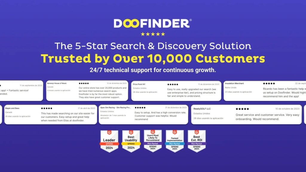 doofinder review badges page