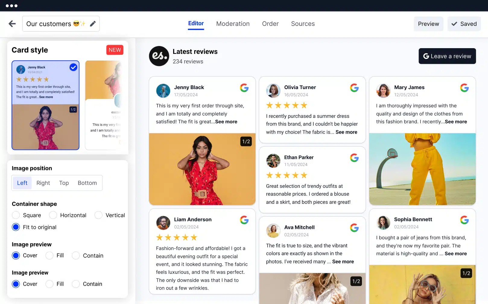 Google reviews widget by EmbedSocial