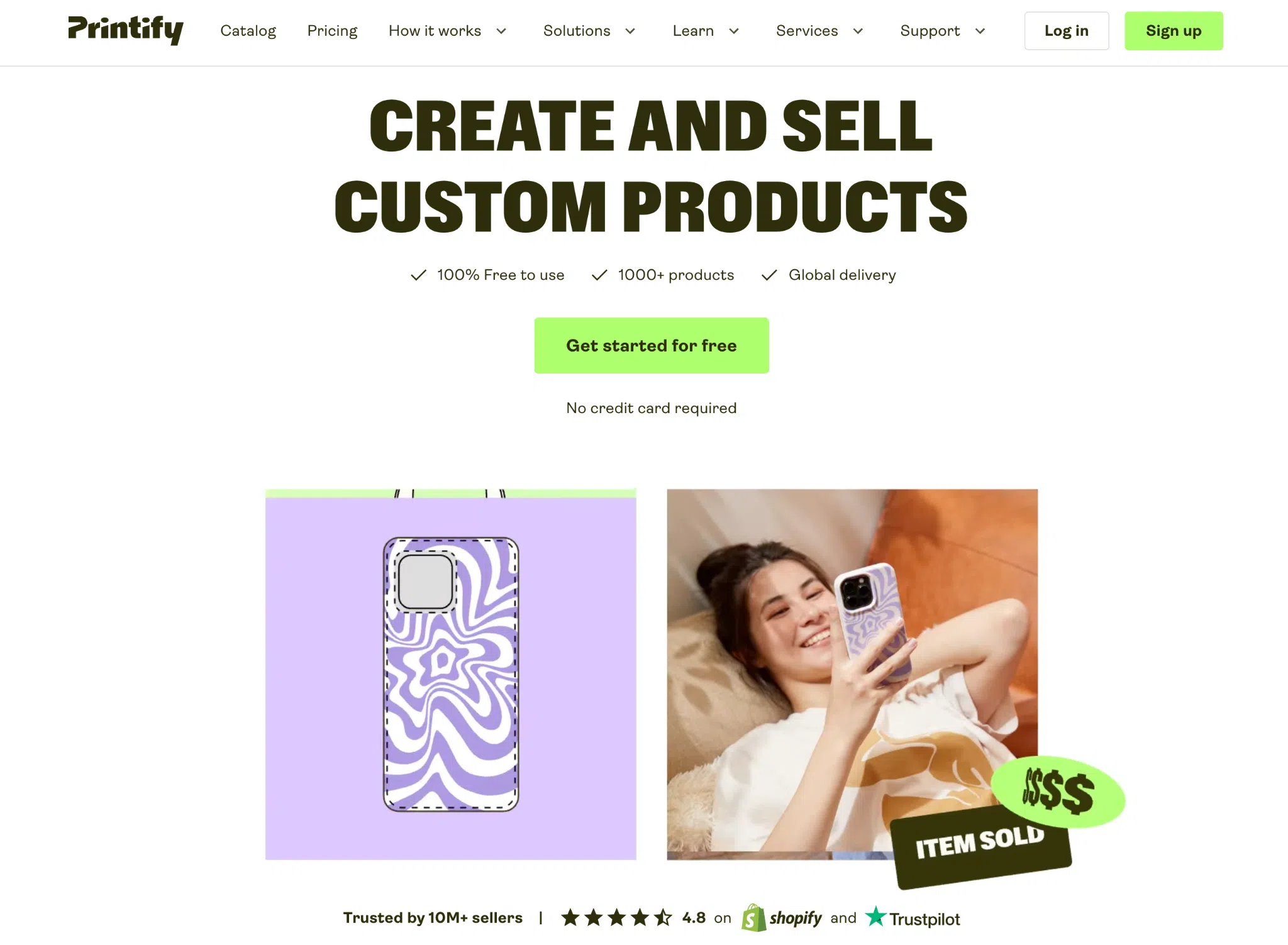printify create and sell custom products app