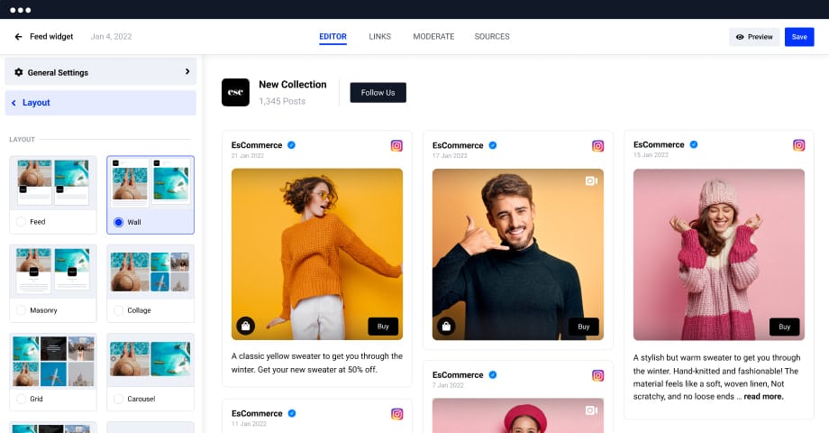 Corporate Influencer Social Wall