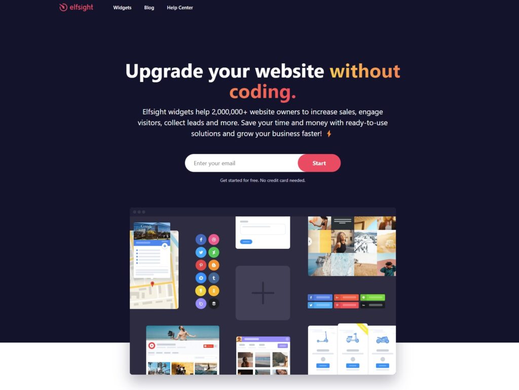 elfsight landing page