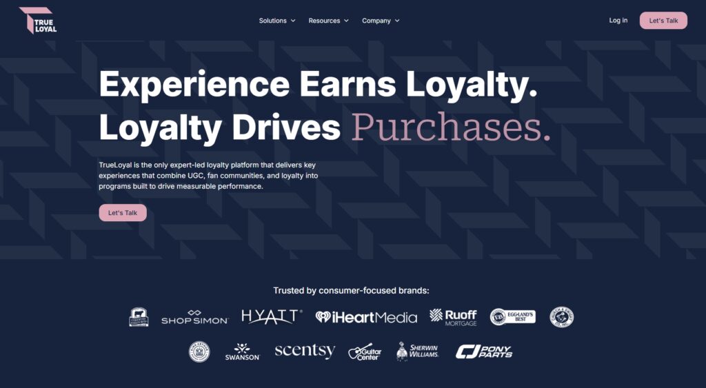 trueloyal landing page