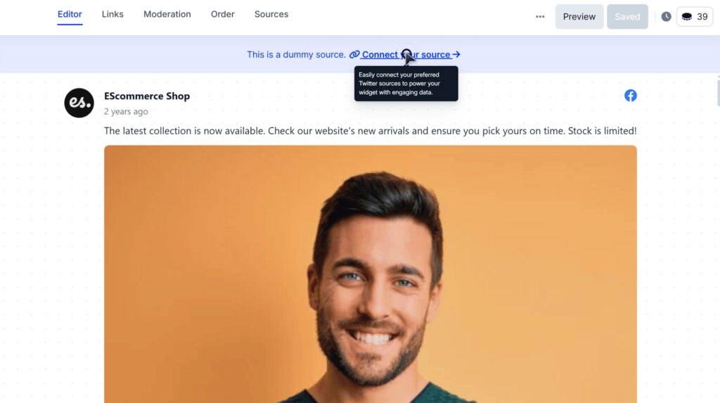 connect your twitter social media account
