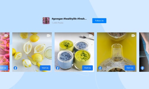 facebook feed slider template