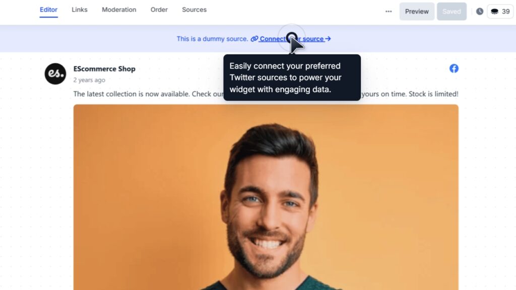 connect twitter source