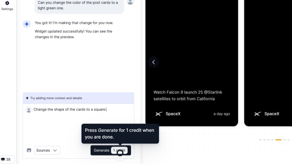 customize twitter widget design
