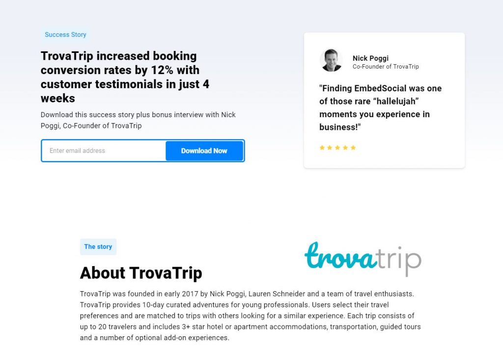 trovatrip, success story, testimonials