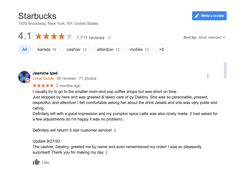 google reviews ugc