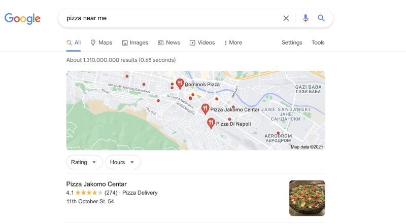 google reviews, google search results