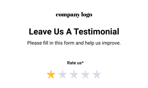 template for testimonial form