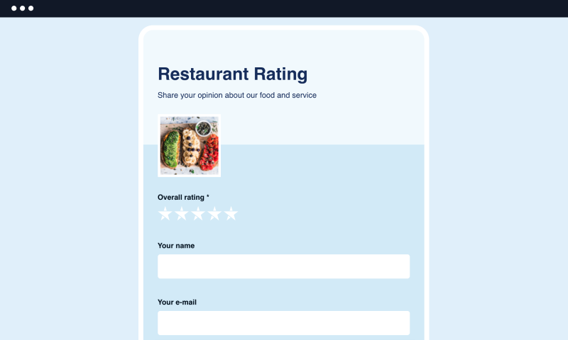 restaurant survey form