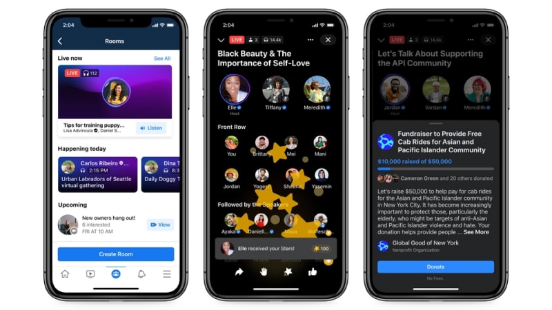 audio rooms on facebook messenger