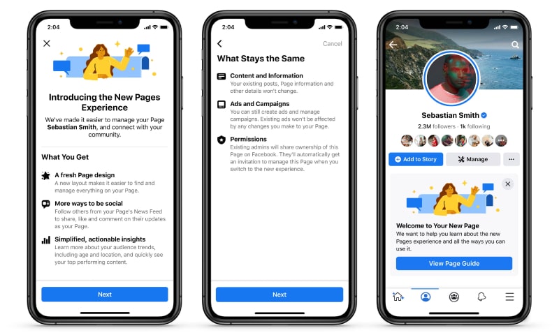 Facebook app new look deals 2020