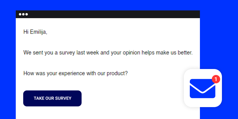 survey follow up email