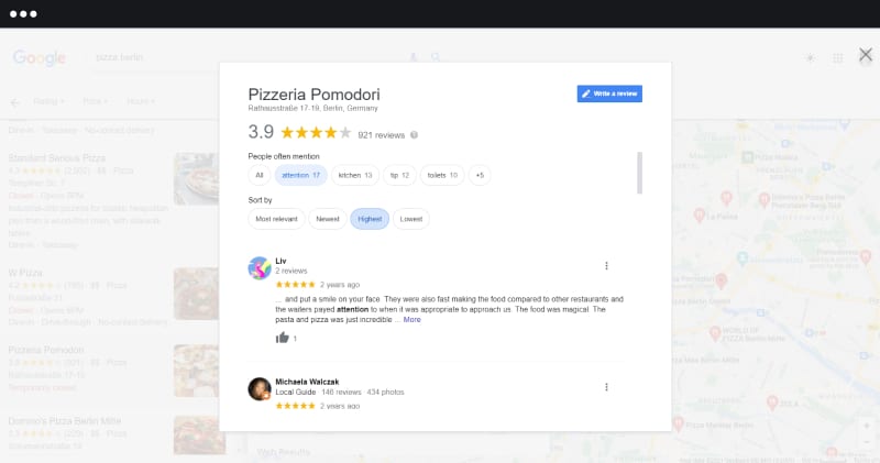 google reviews