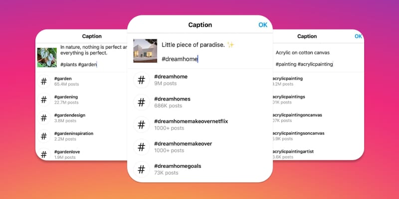 Instagram hashtags