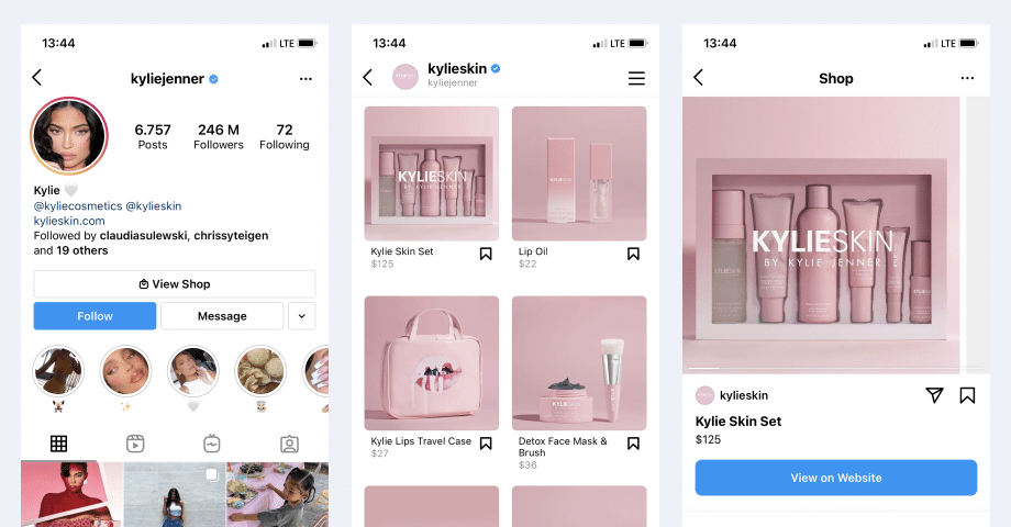 instagram shop kylie cosmetics