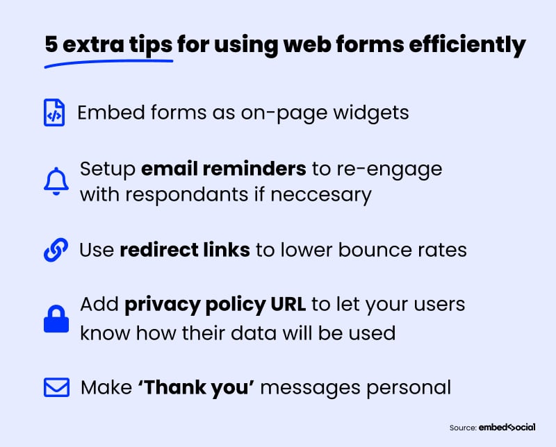 5 extra tips for using web forms