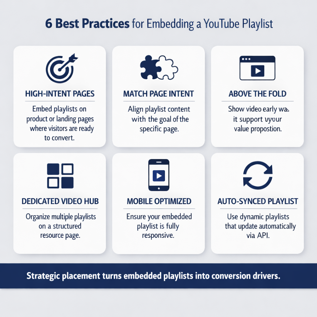 best practices for embedding youtube playlists