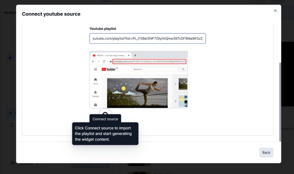 connecting your youtube playlist to embedsocial