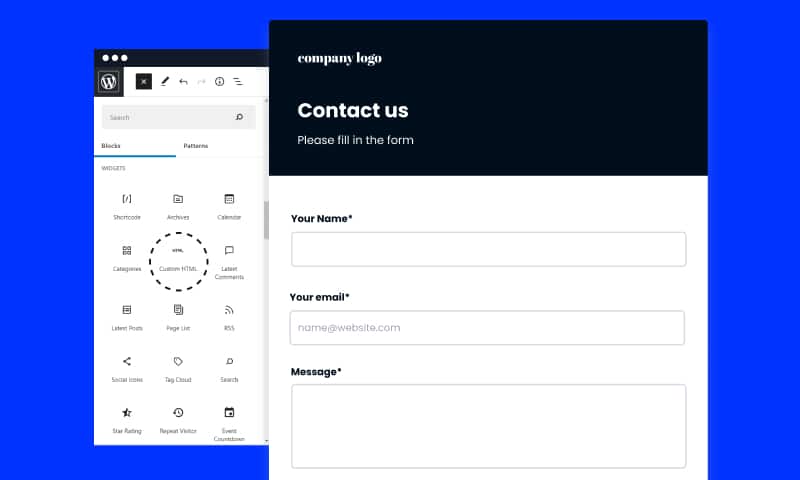 html contact form