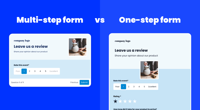 multi step forms vs. one step forms