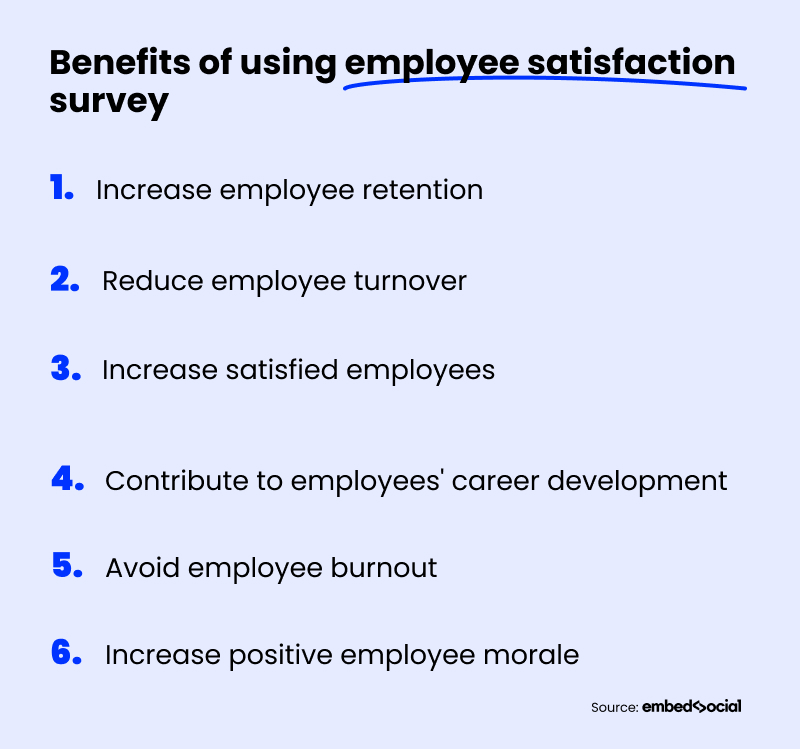 benefícios do inquérito de satisfação dos trabalhadores