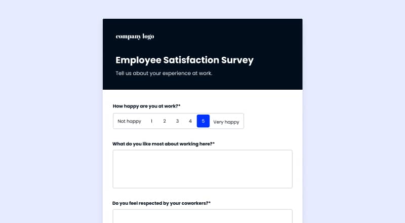 employee satisfaction survey template