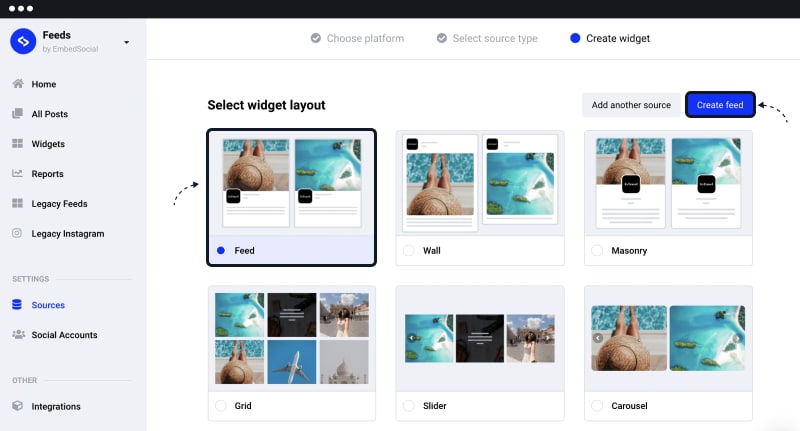 TikTok feed layout